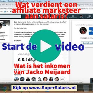 Wat verdient een affiliate marketeer aan salaris - Wat is het inkomen van Jacko Meijaard - Wat verdien je met internet marketing - www.SuperSalaris.nl