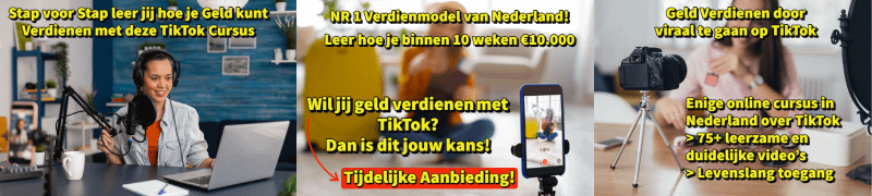 NR1 Verdienmodel van Nederland - Geld Verdienen met TikTok Cursus - Leer stap voor stap hoe jij Geld kunt Verdienen met TikTok - www.SuperSalaris.nl